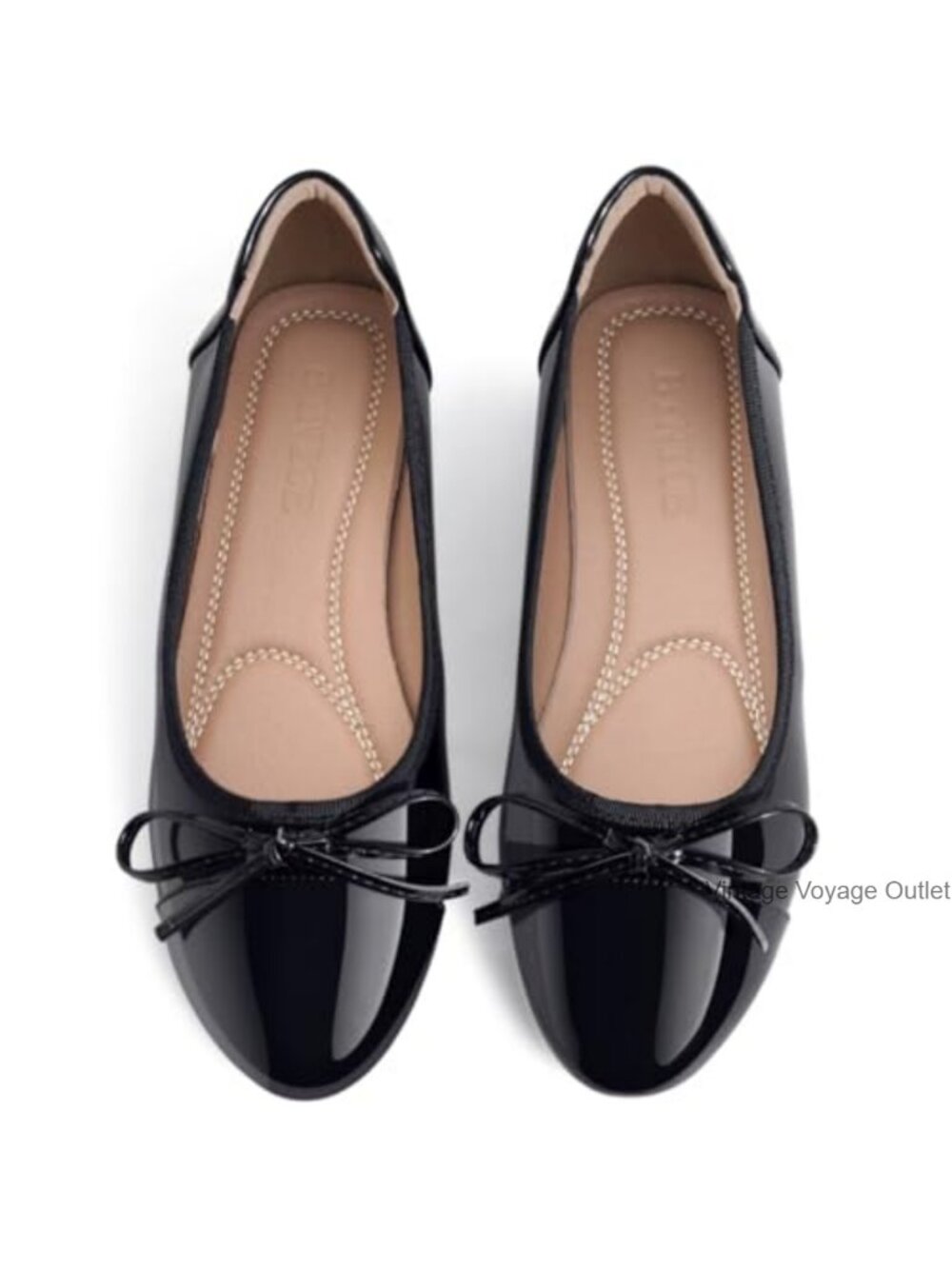 Women's Ballet Flats Slip-On Memory Foam PU Leather Business Office Work Dress